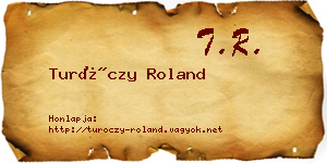 Turóczy Roland névjegykártya