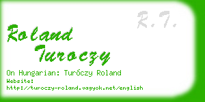 roland turoczy business card